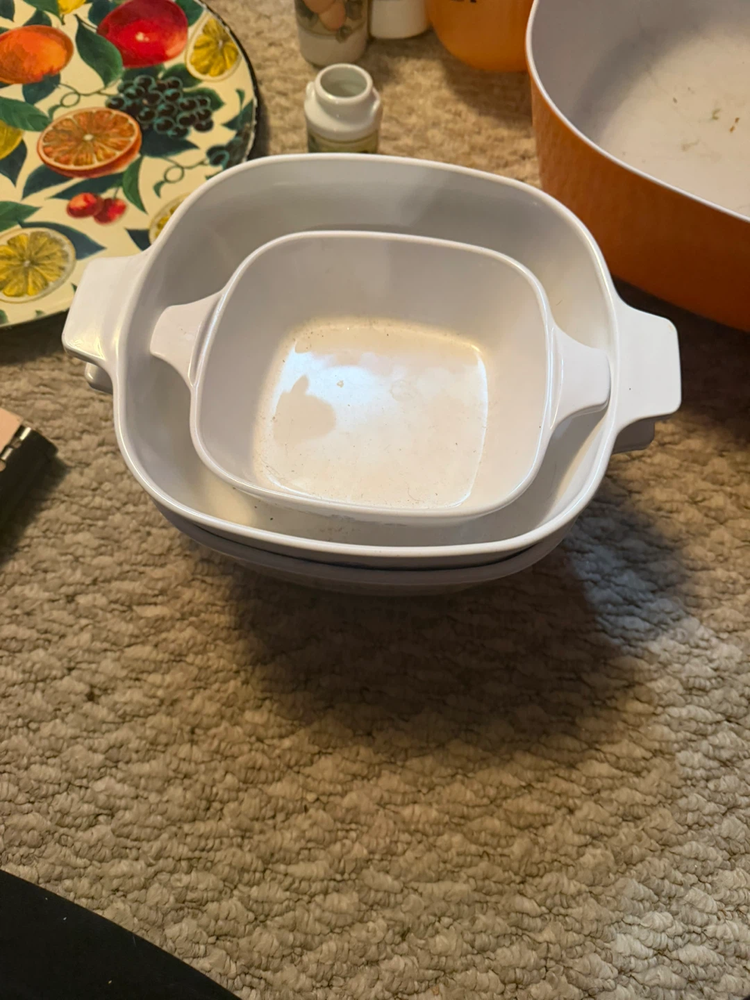 Vintage CorningWare Cornflower Casserole Dishes