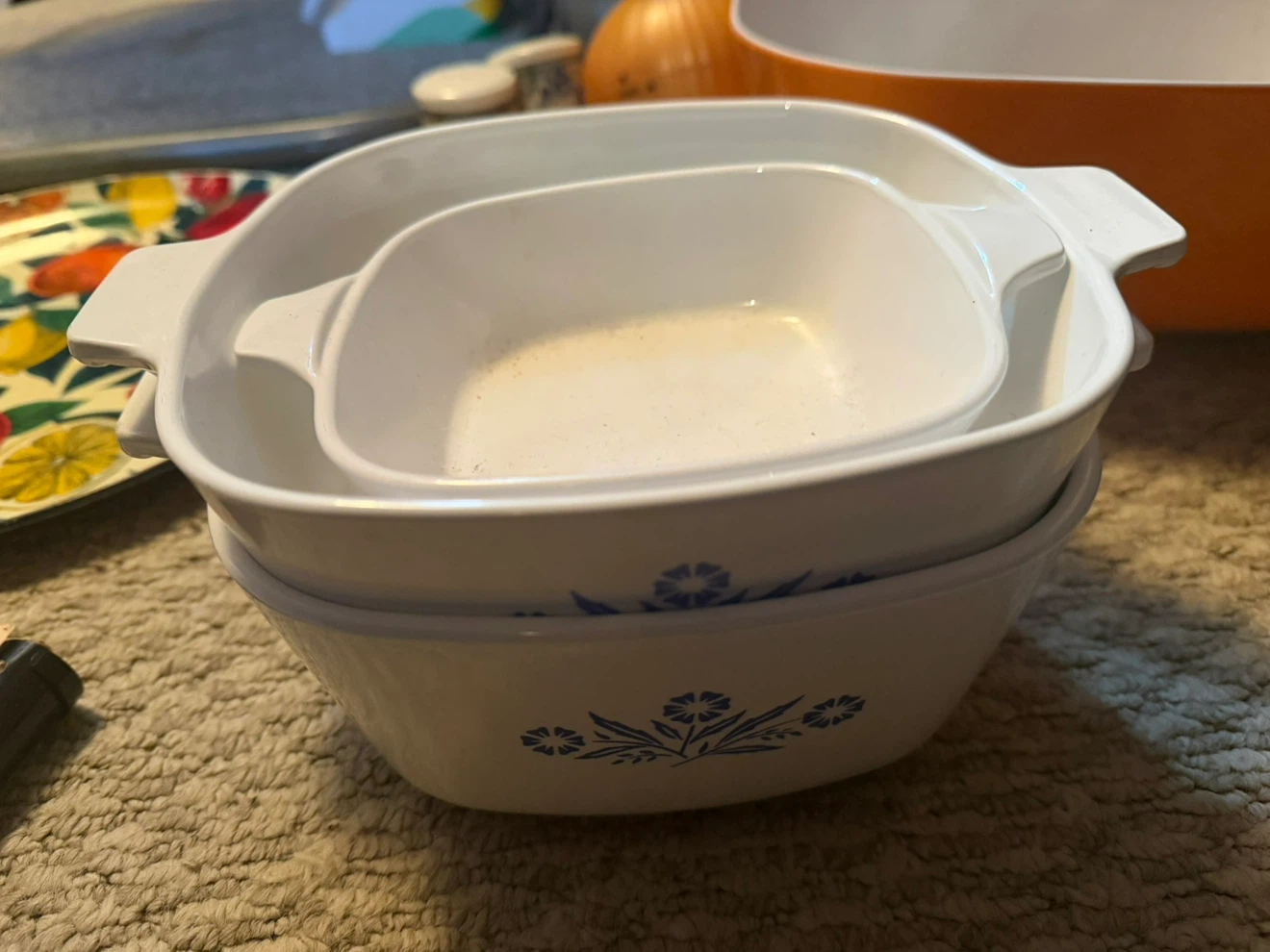 Vintage CorningWare Cornflower Casserole Dishes - photo 2