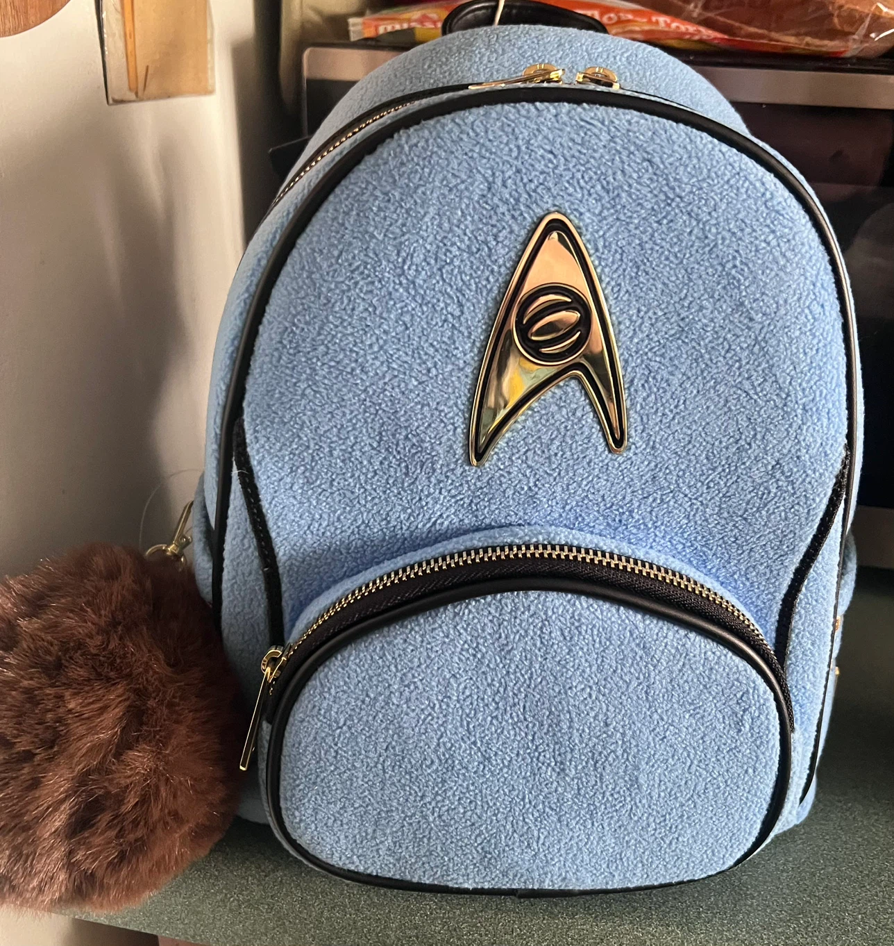 Loungefly Star Trek Hard Tag Mini Backpack with Fuzzy Coin Purse