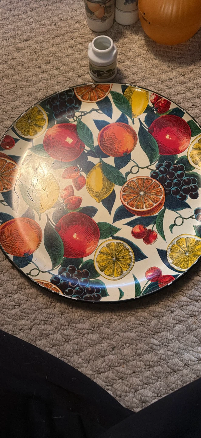 Vintage Fruit Print Serving Tray