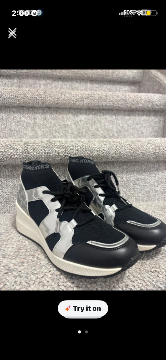 Michael Kors Black and Silver Sneakers