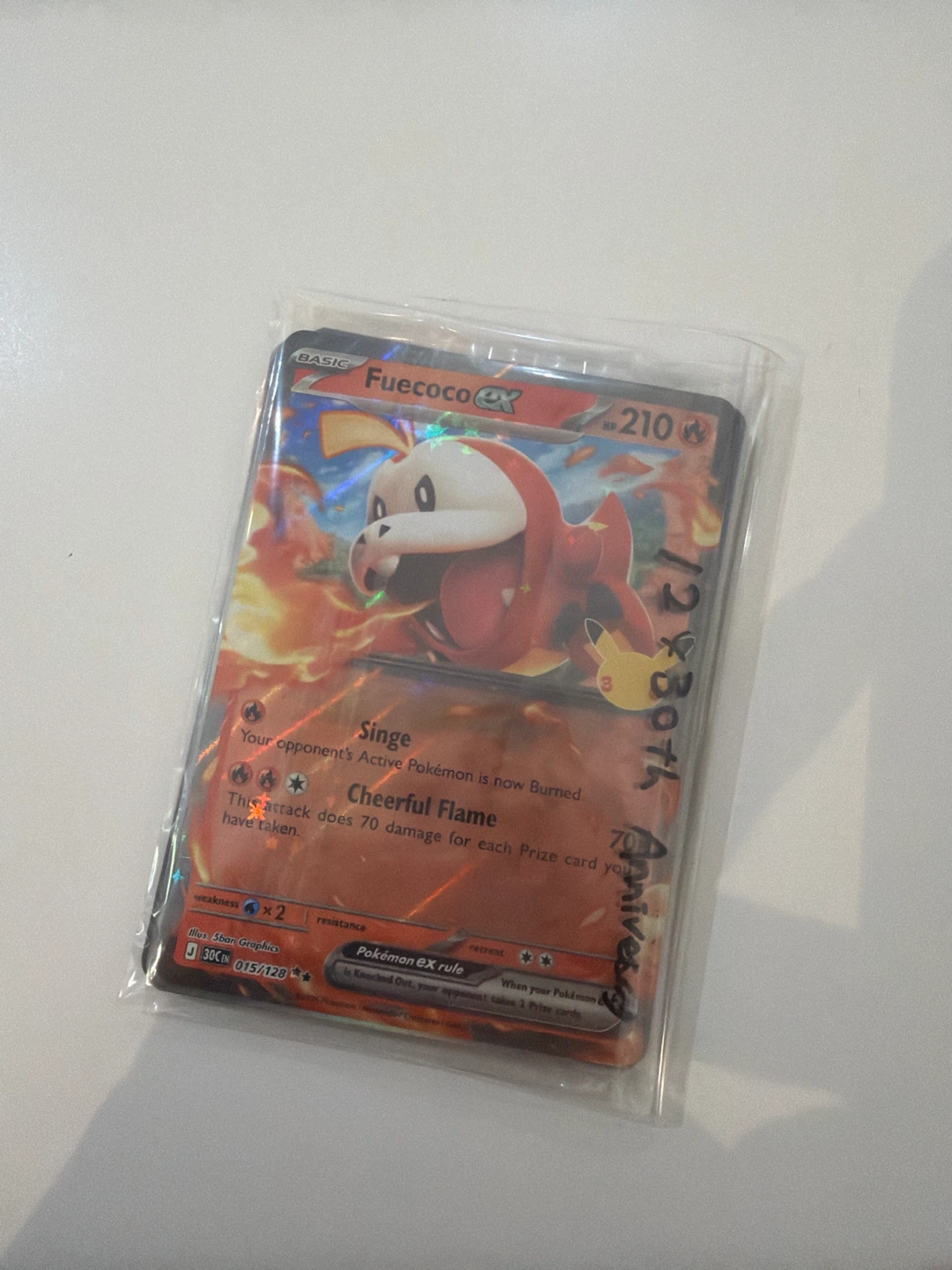 12 anniversary Pokemon cards!  guarantee Moltres and Fuecoco ex
