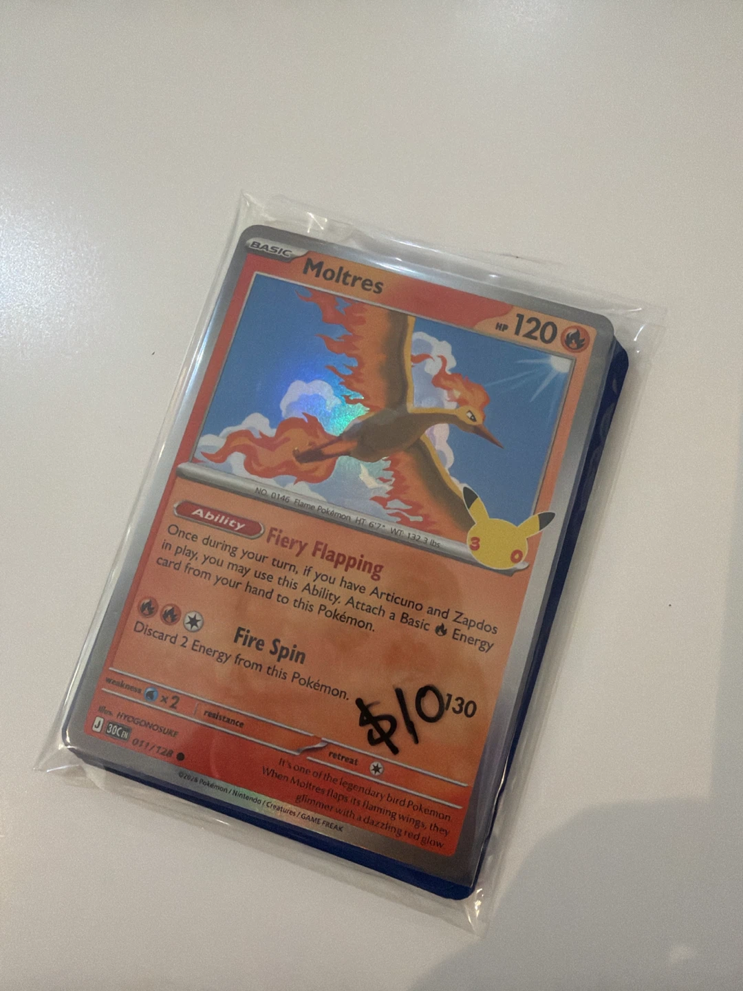 12 anniversary Pokemon cards!  guarantee Moltres and Fuecoco ex - photo 2