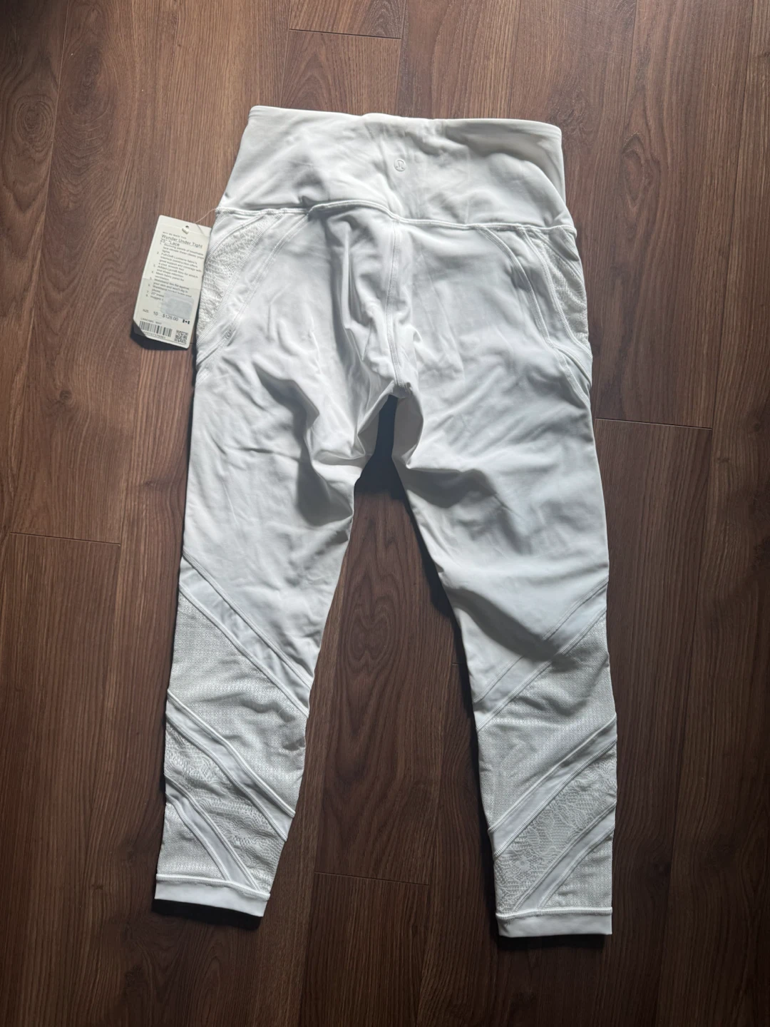 Lululemon White Lace Panel Tights – Size 10 | Retail $128 - photo 2