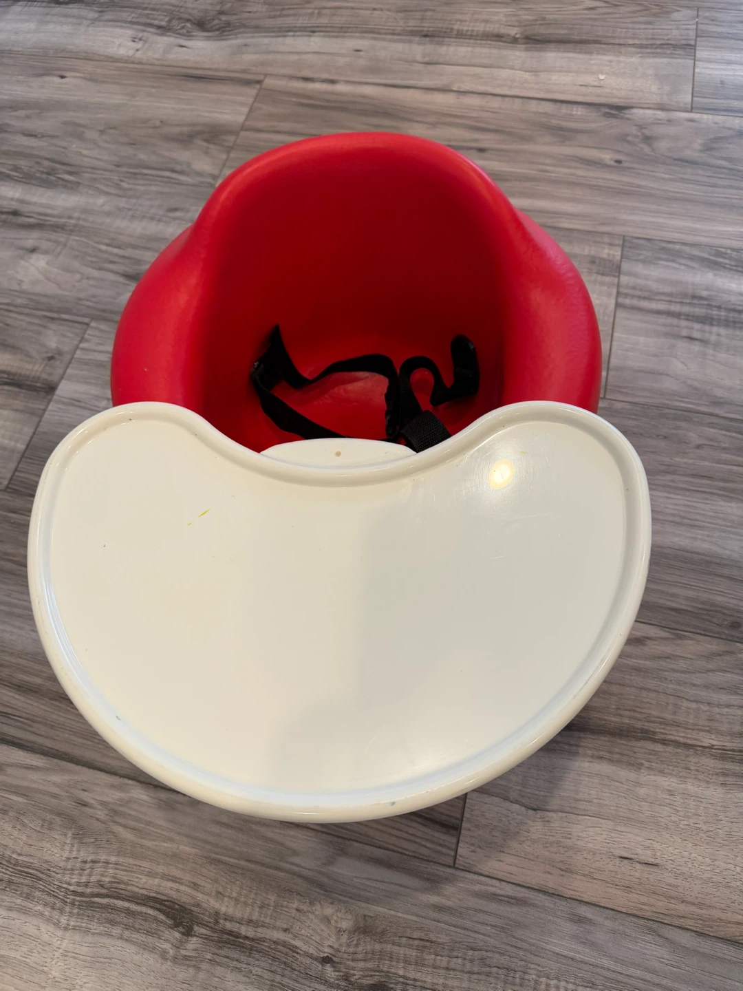 Red Bumbo Baby Floor Seat with Tray