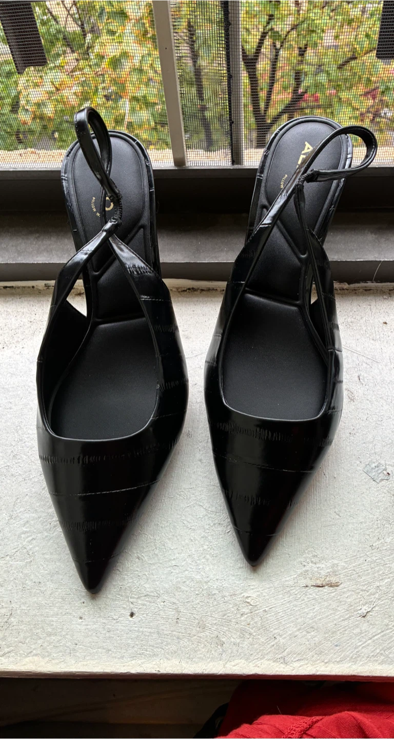 ALDO Black Slingback Heels