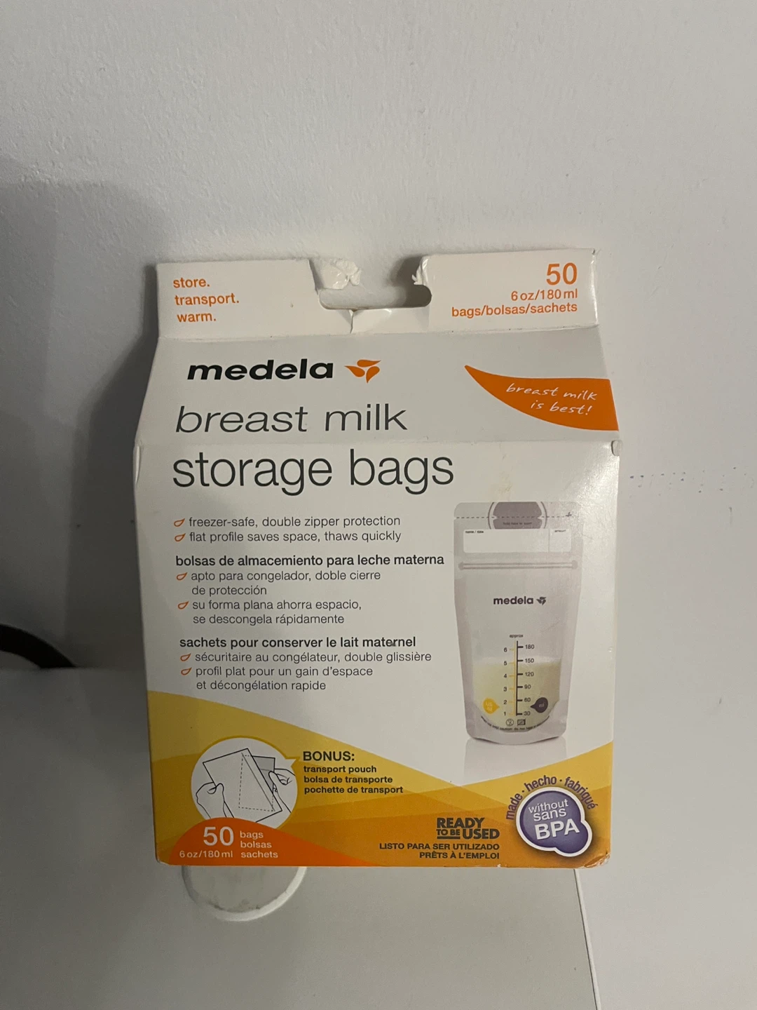 New in box- Medela Breast Milk Storage Bags 50 Count