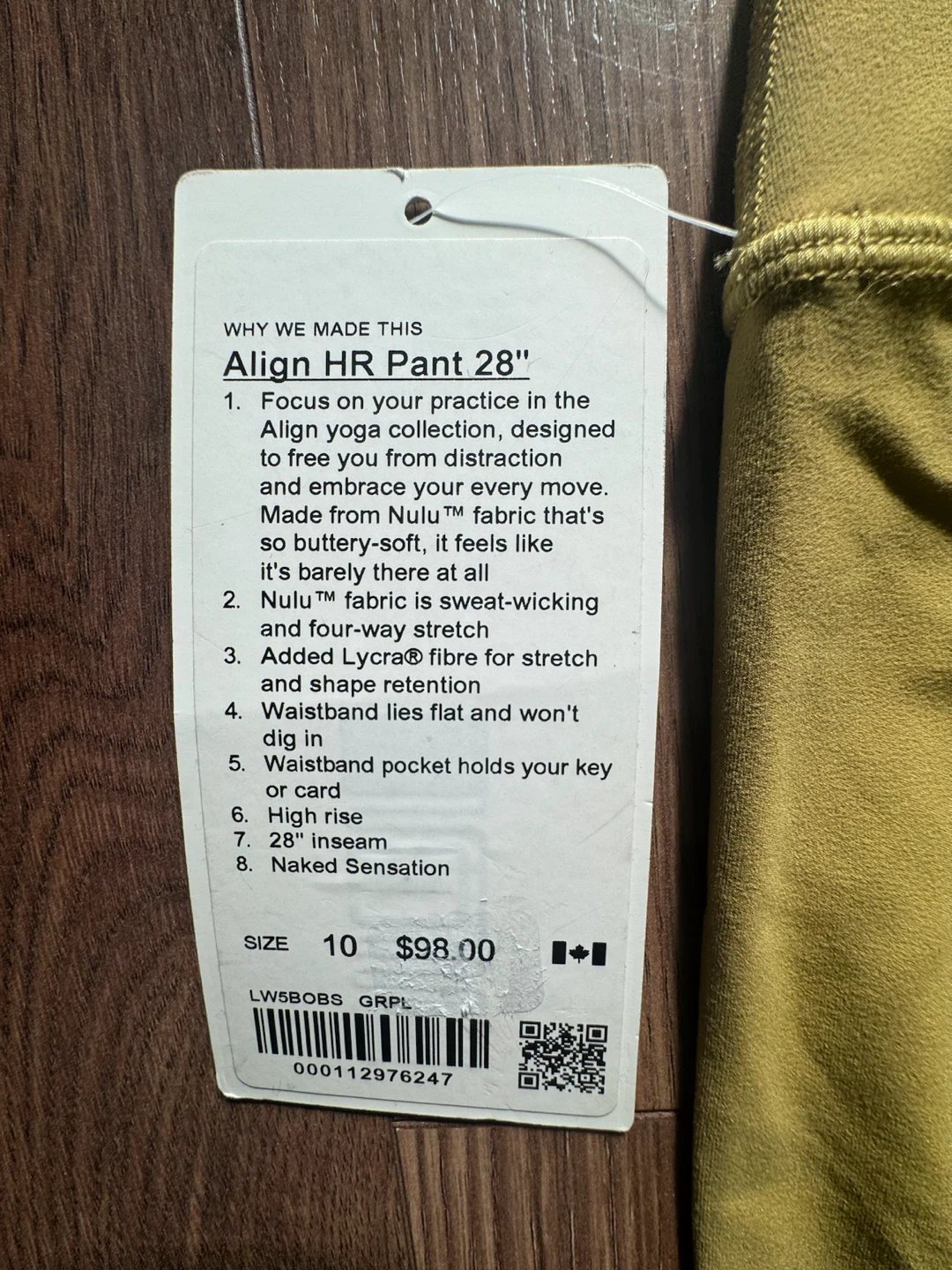 Lululemon Align High-Rise Yoga Tights – Green, Size 10 | 28” - photo 3