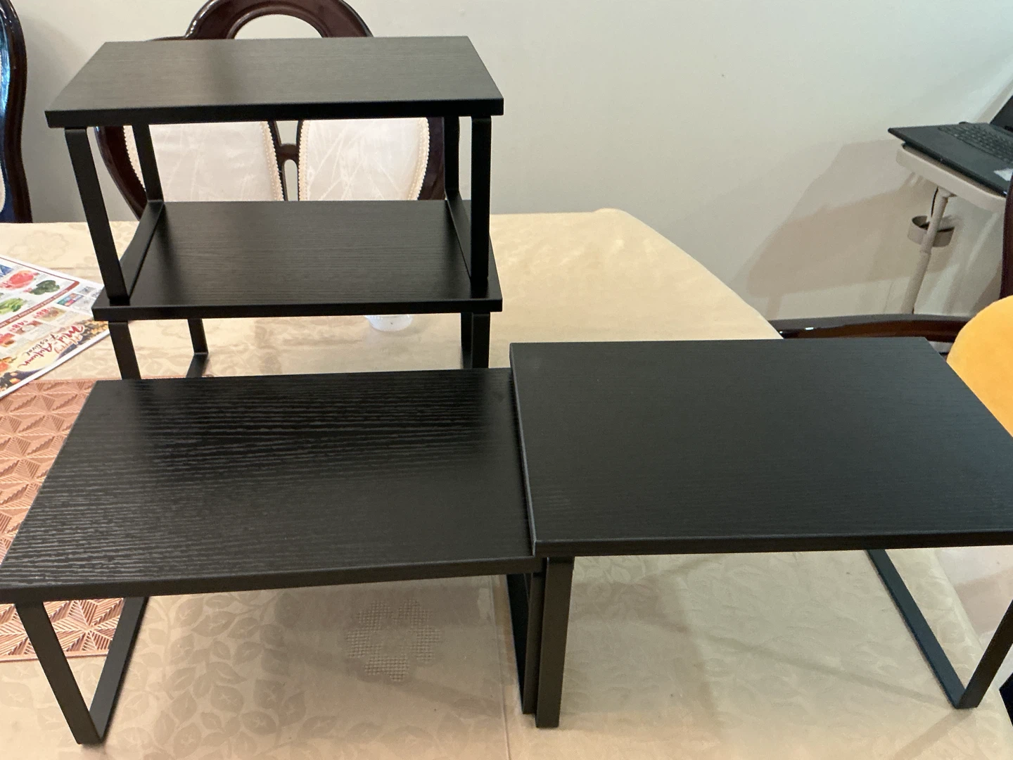 Set of Two Black Counter Shelves - photo 2