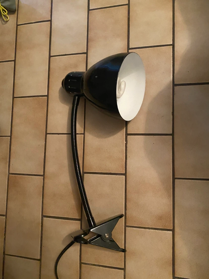 Black Clip-On Desk Lamp