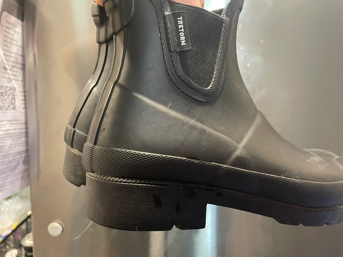 Tretorn Black Rubber Rain Boots