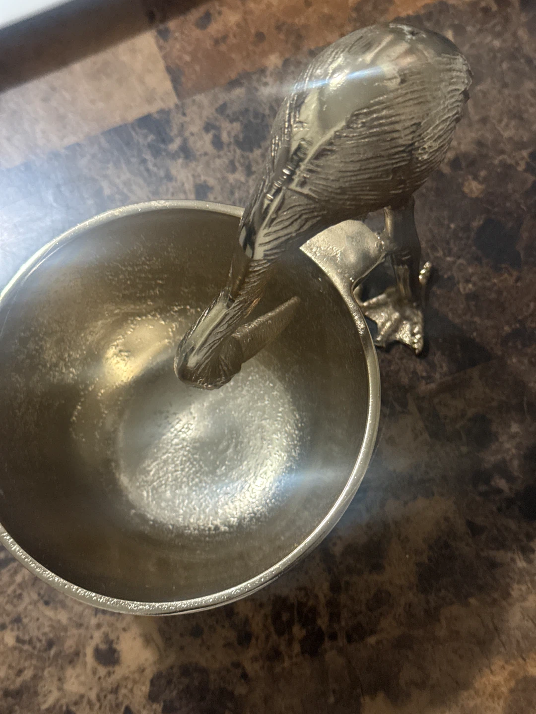 Gold Flamingo Serving Bowl