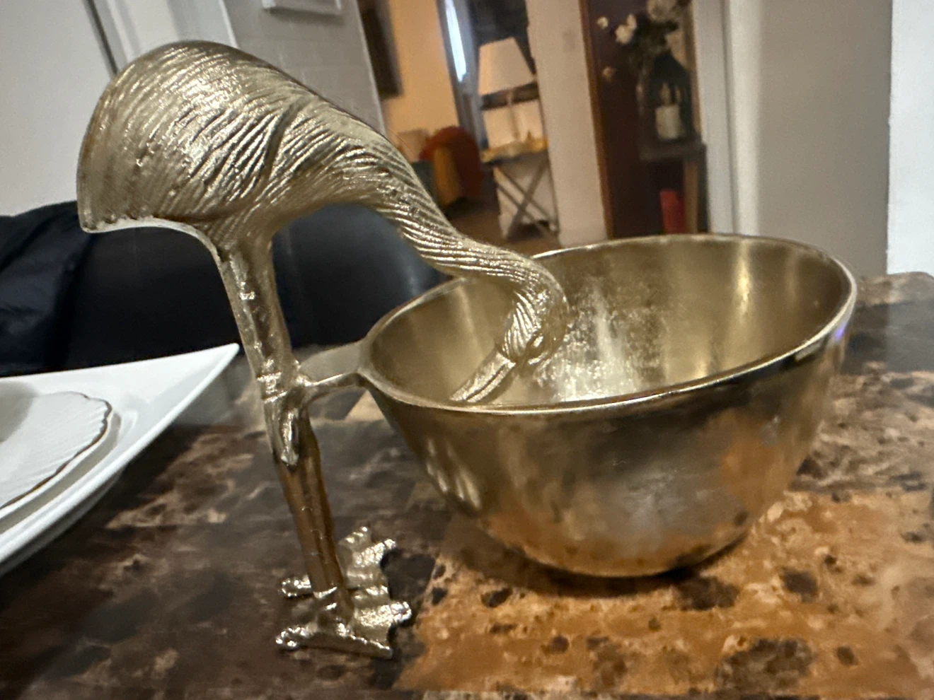 Gold Flamingo Serving Bowl - photo 3