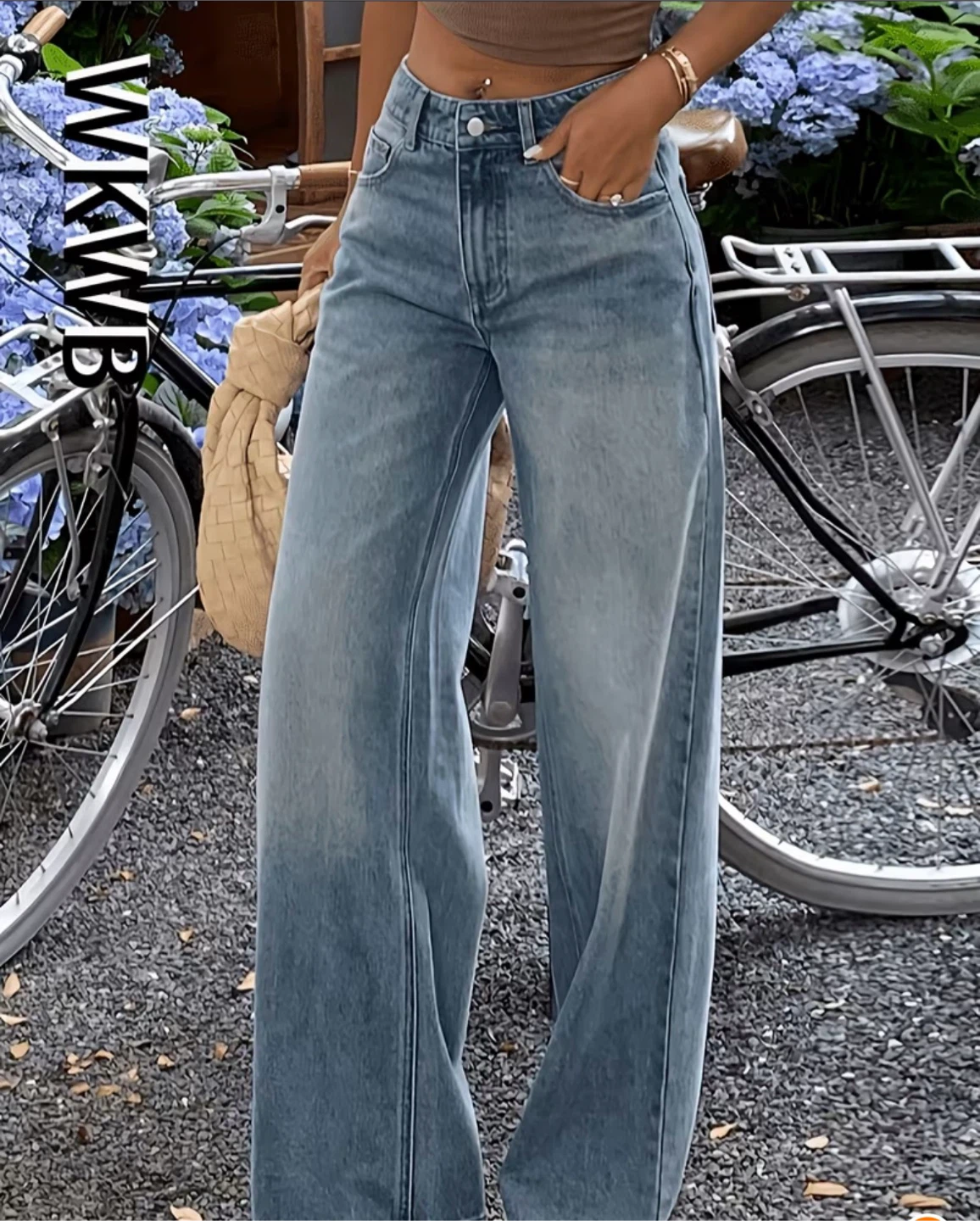 WKWB Wide Leg Blue Jeans