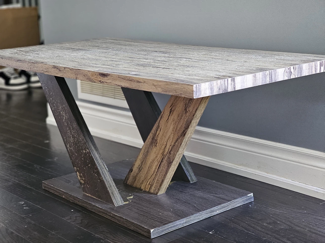 Rustic Wood Finish Coffee Table - photo 3