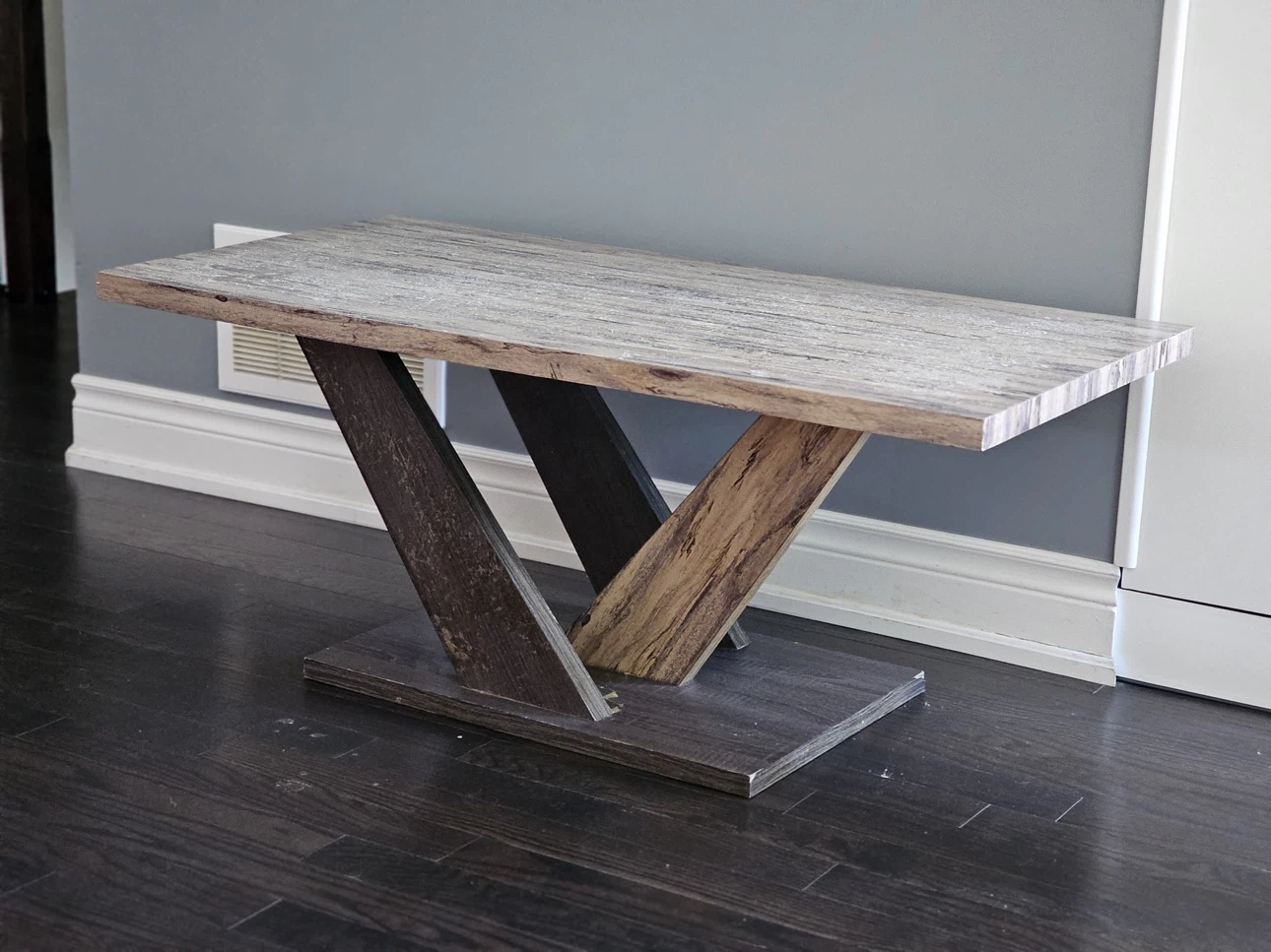 Rustic Wood Finish Coffee Table - photo 5