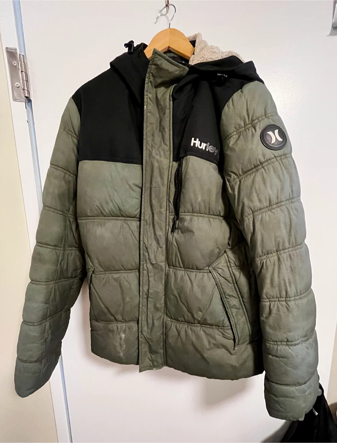 Hurley Winter Jacket - Olive and Black