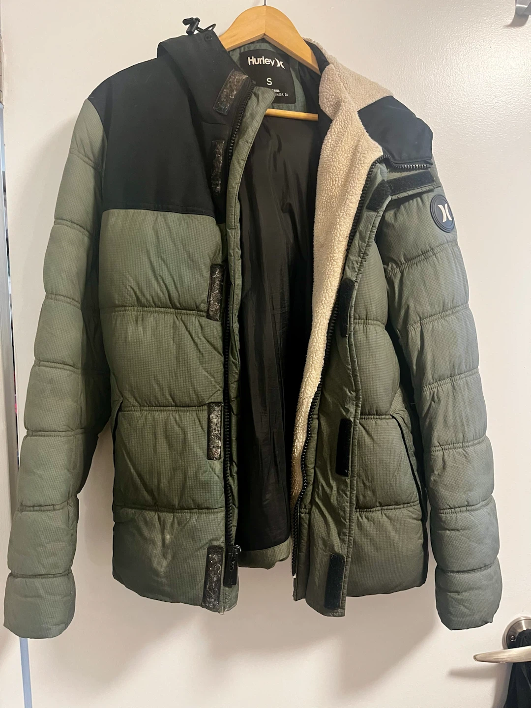 Hurley Winter Jacket - Olive and Black - photo 3