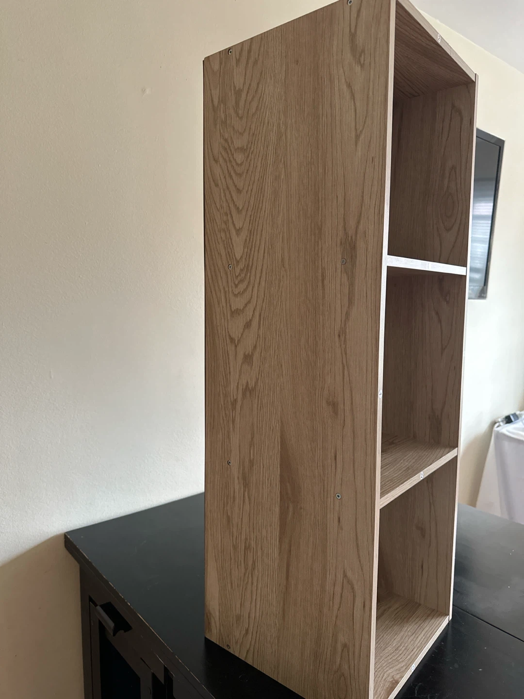 Light Oak 3-Tier Wooden Bookshelf - photo 2