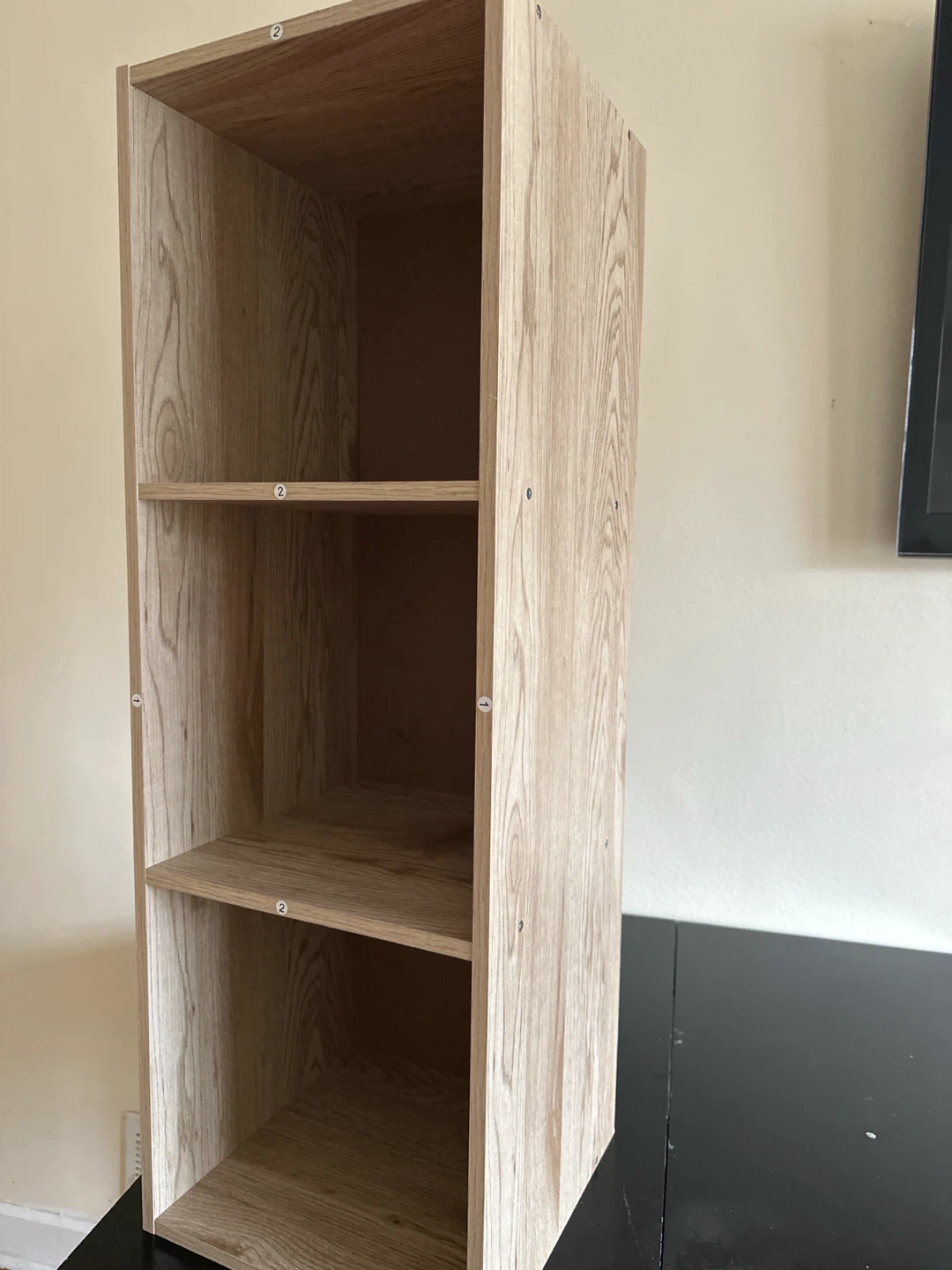 Light Oak 3-Tier Wooden Bookshelf - photo 3
