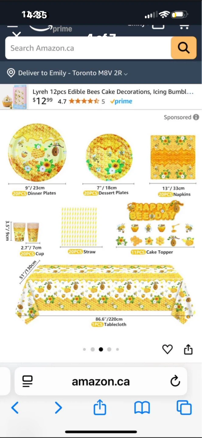 162 Pc Bee Birthday Kit - photo 4