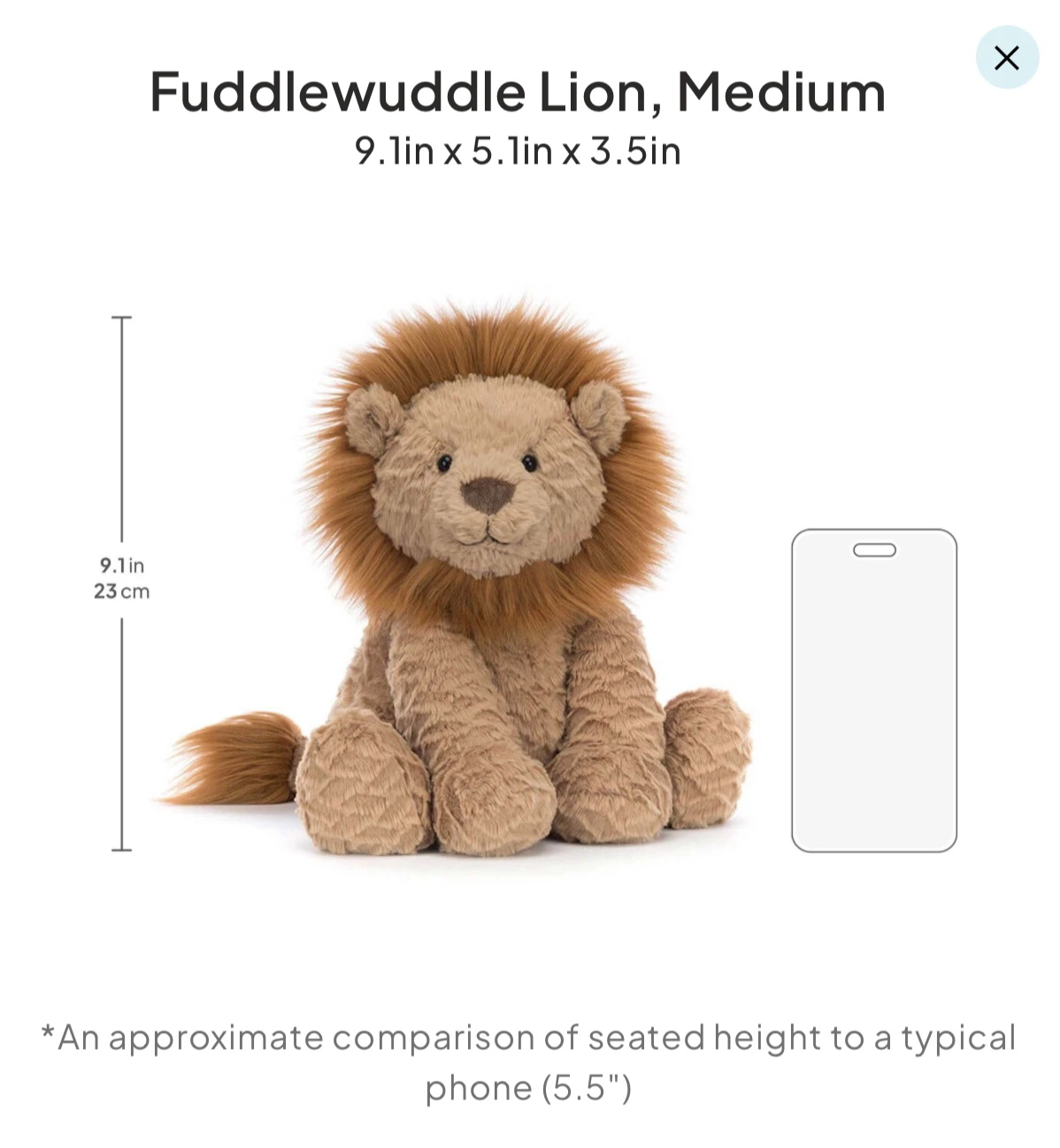 Jellycat Fuddlewuddle Lion Medium - photo 5