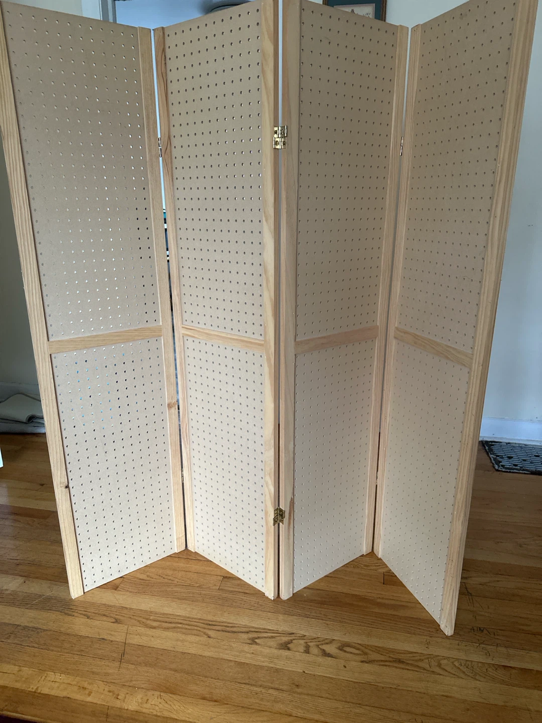 4-Panel Pegboard Room Divider - photo 2
