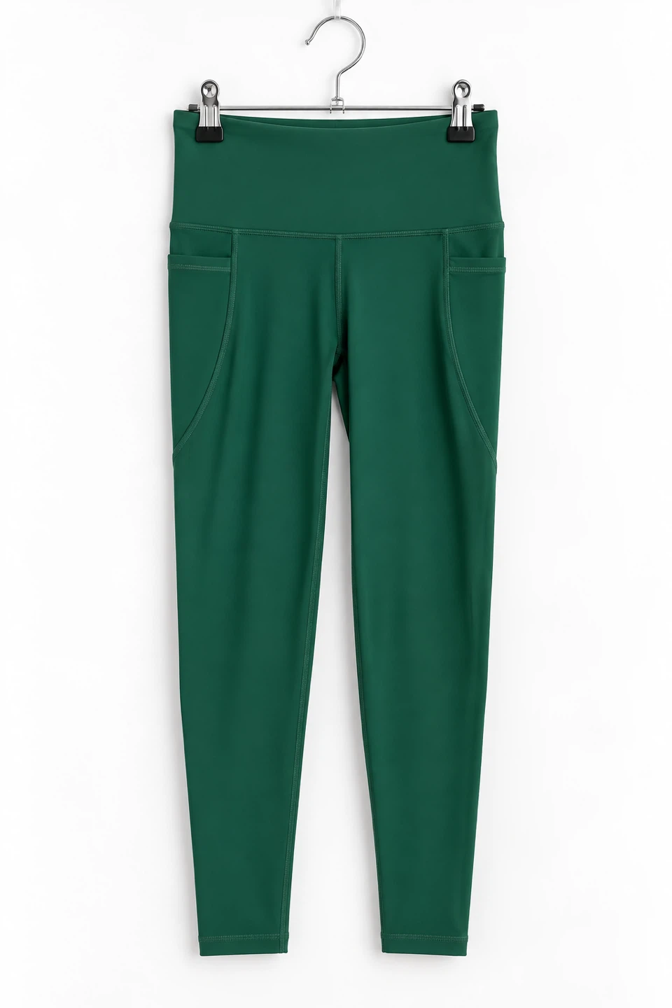Old Navy Power Soft - Dark Green High-Waisted Leggings - Size M