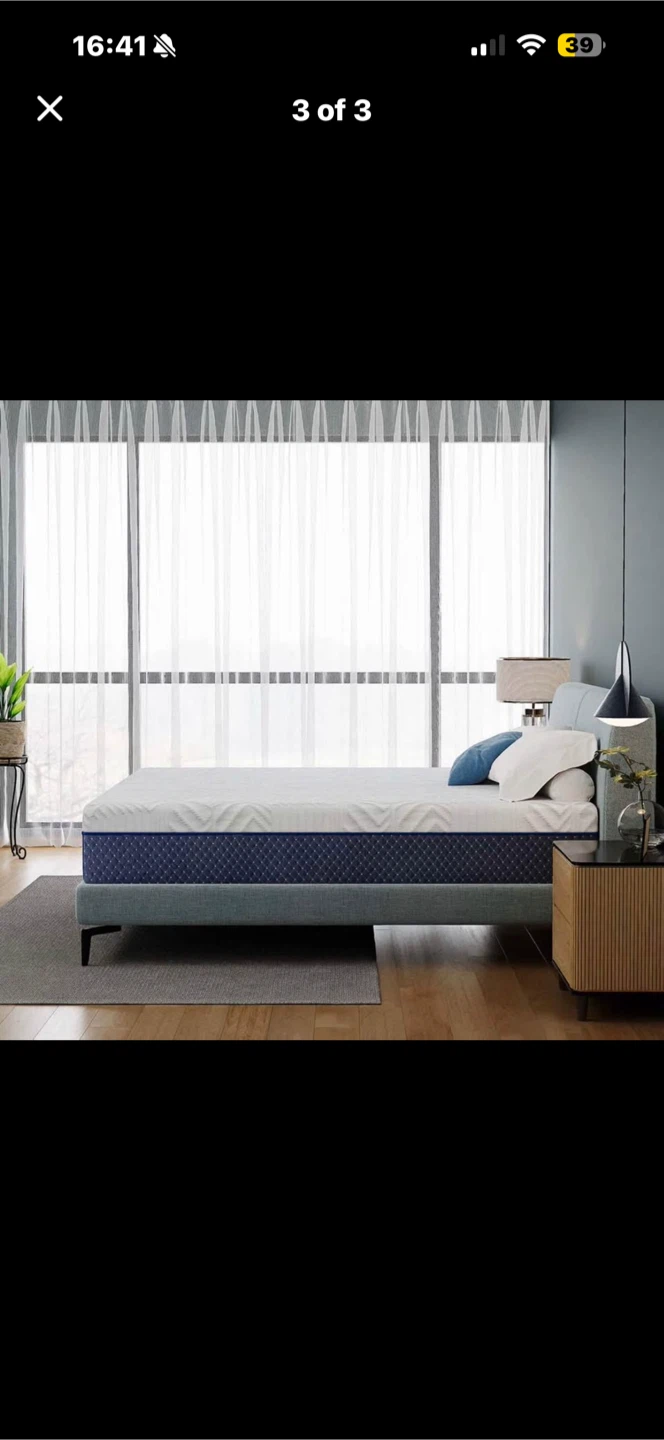 Queen mattress with steel bed frame - photo 3