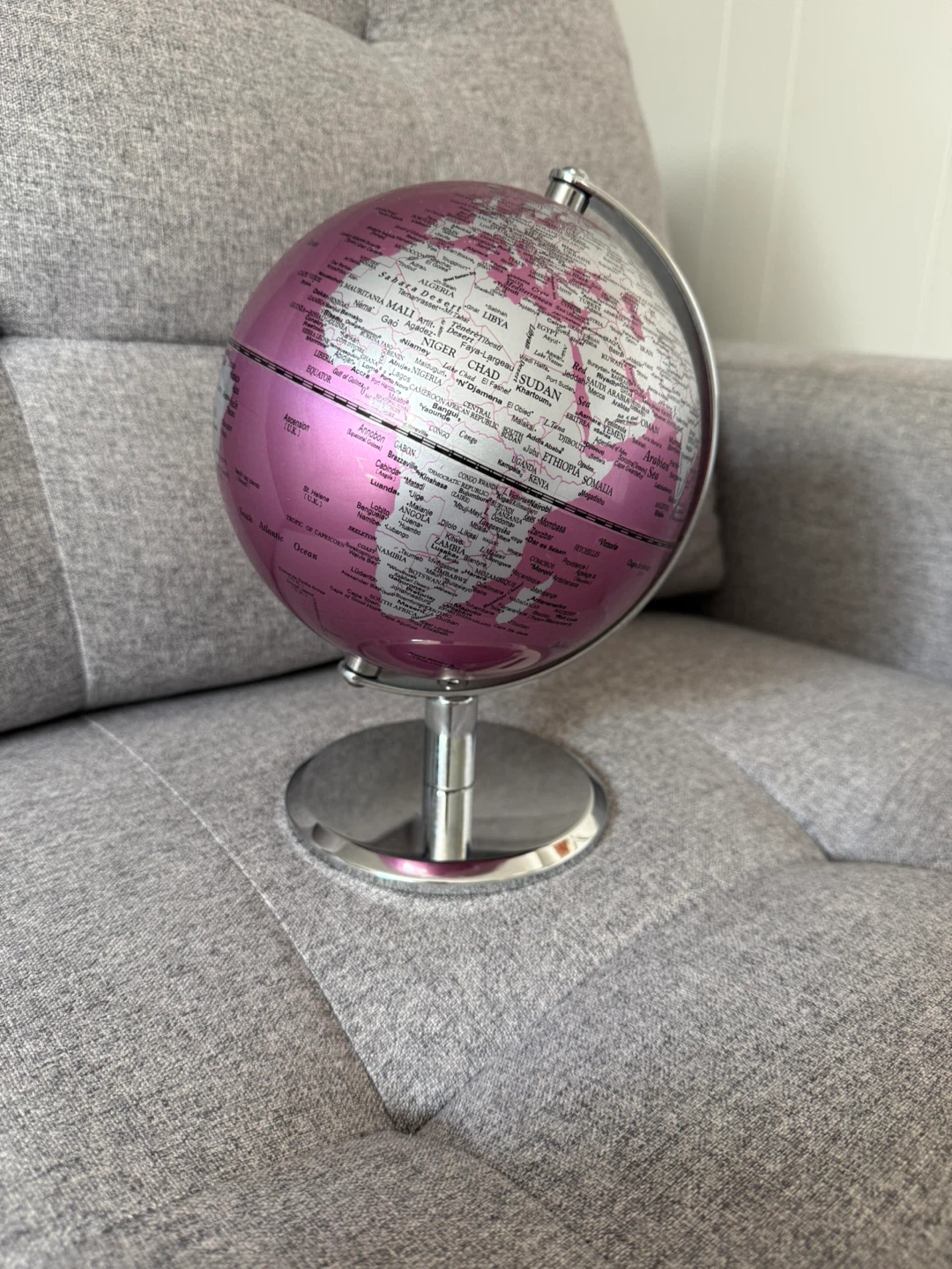 Pink Decorative World Globe
