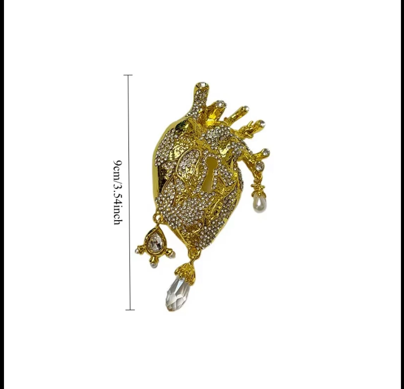 Schiaparelli Inspired heart shaped brooch - photo 5
