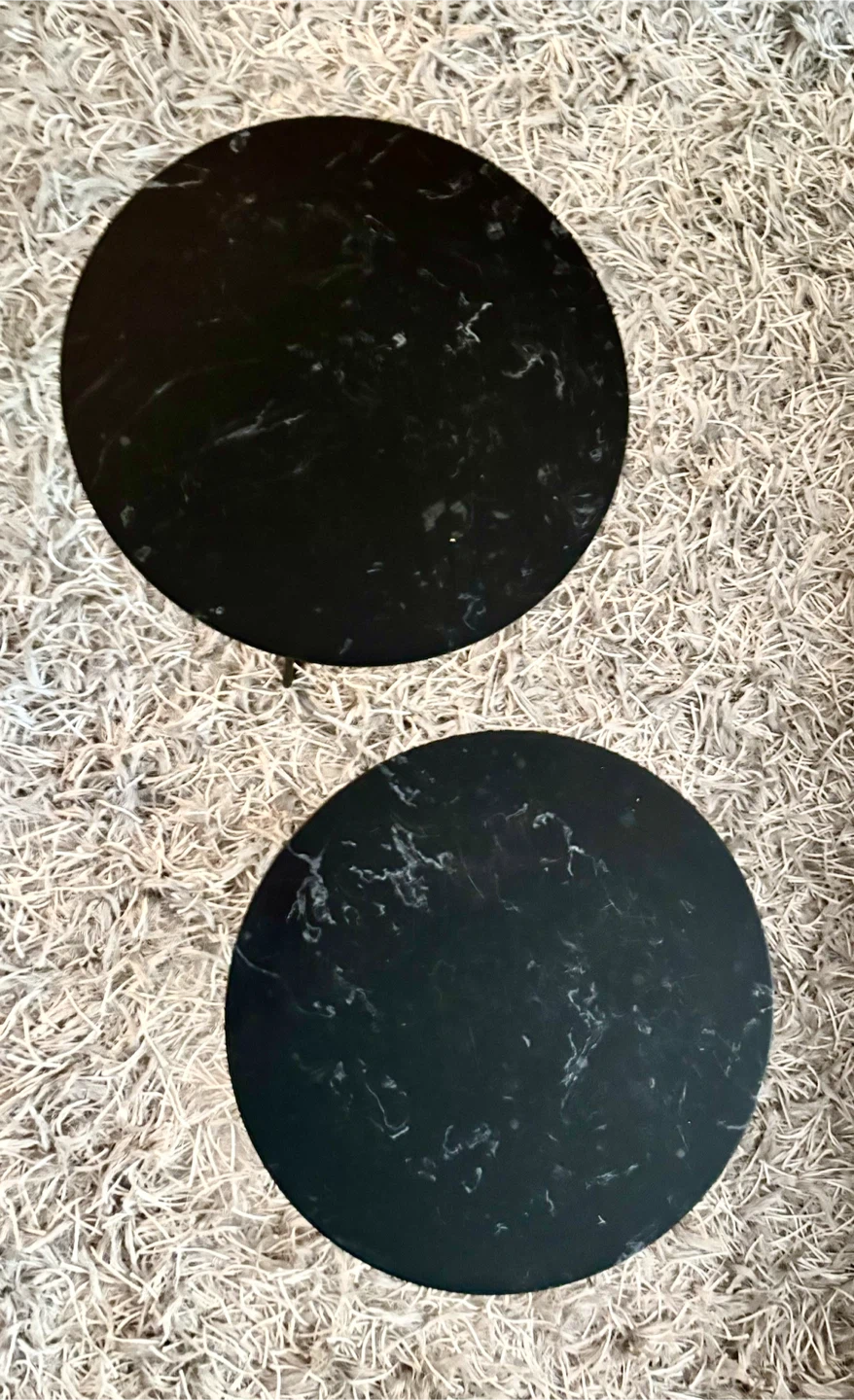 2 Marble Top nesting side tables - photo 2