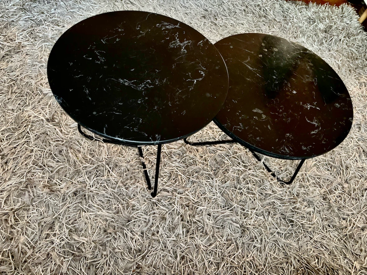 2 Marble Top nesting side tables - photo 4