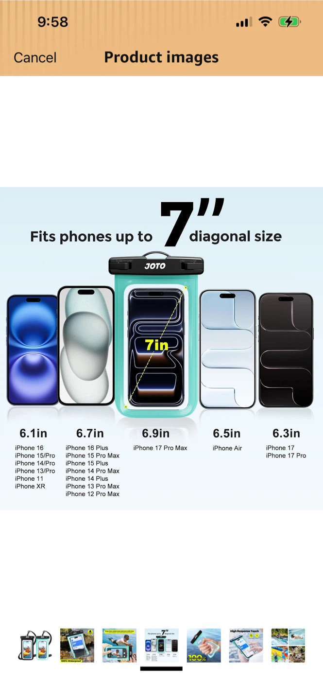 JOTO IPX8 Waterproof Phone Pouches (2 Pack) - photo 5