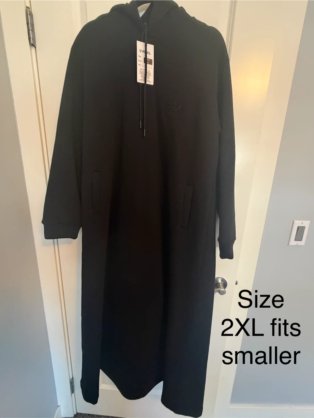 Adidas Black Long Hoodie Dress