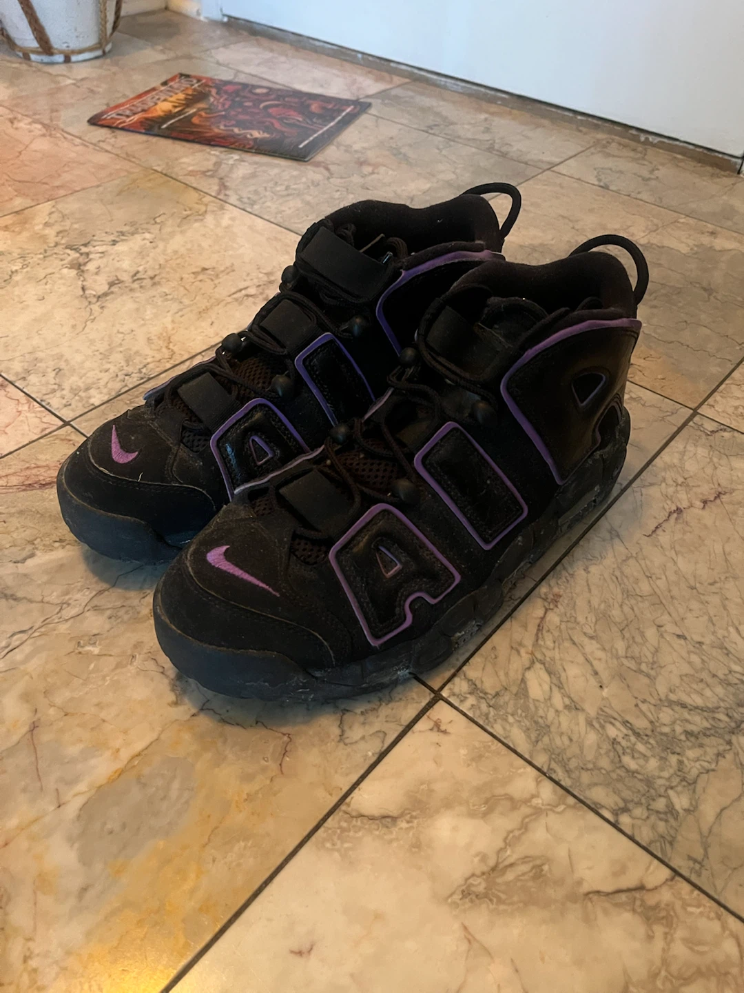 Nike Air More Uptempo Black and Purple