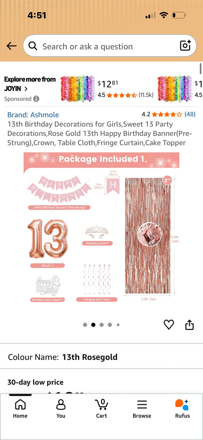 Birthday Kit with 1 & 3 Mylar Balloons - photo 4