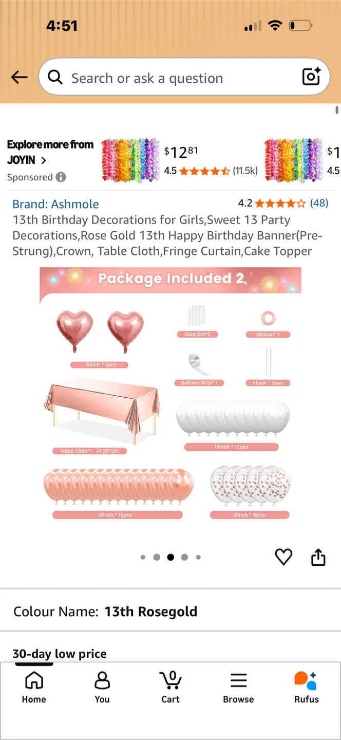 Birthday Kit with 1 & 3 Mylar Balloons - photo 5