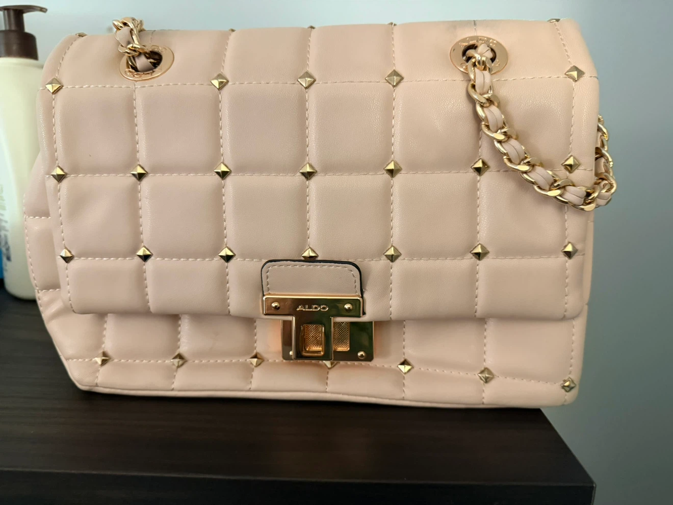 ALDO Quilted Crossbody Bag - Light Pink