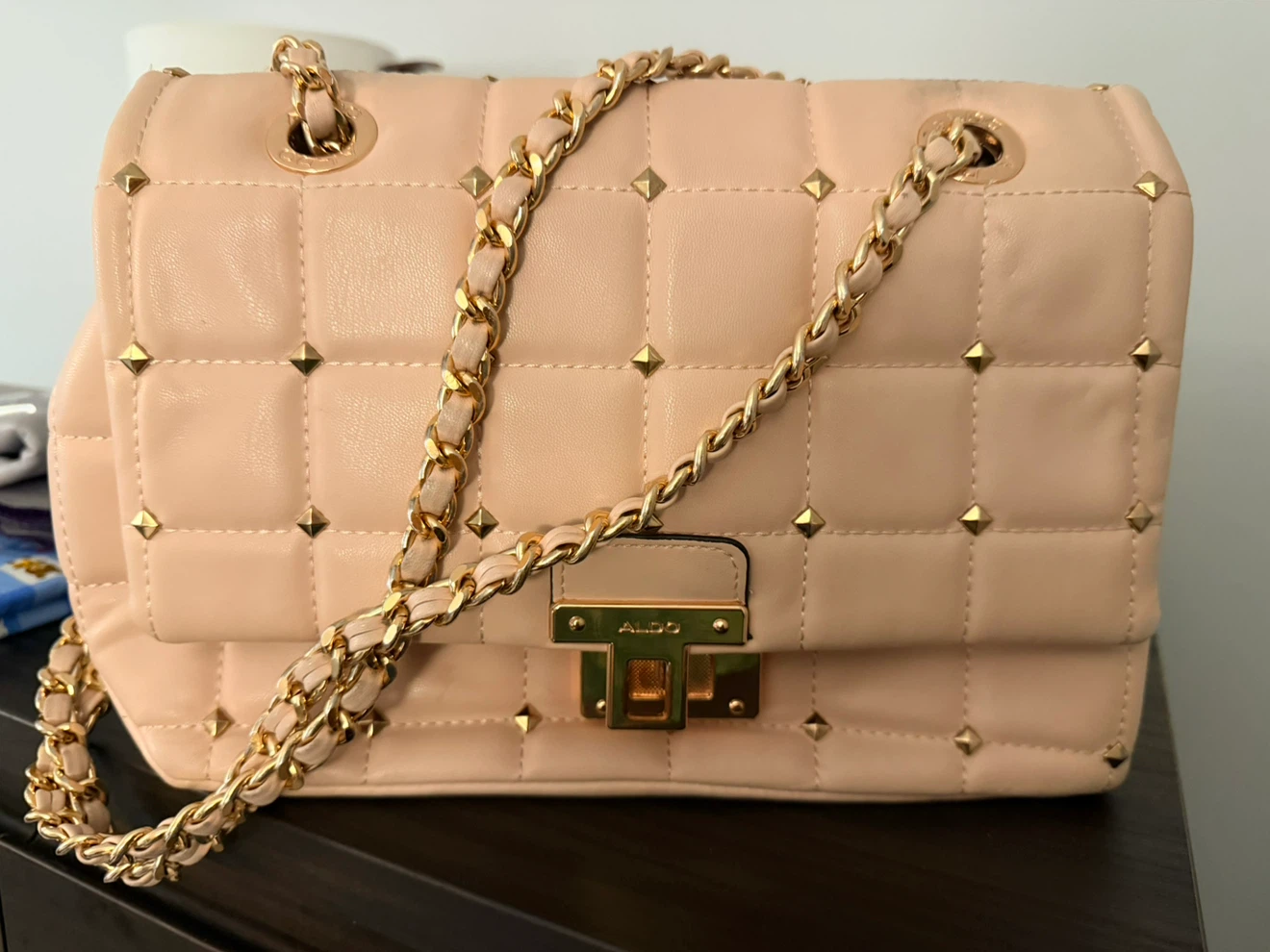 ALDO Quilted Crossbody Bag - Light Pink - photo 2