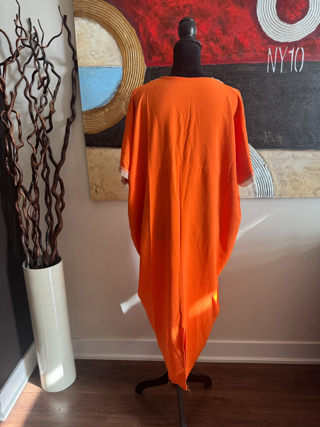 🧡 Gorgeous Orange Moroccan Dress - photo 2
