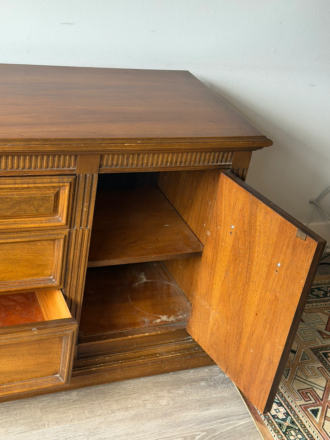 Vintage Wooden Credenza Sideboard - photo 3