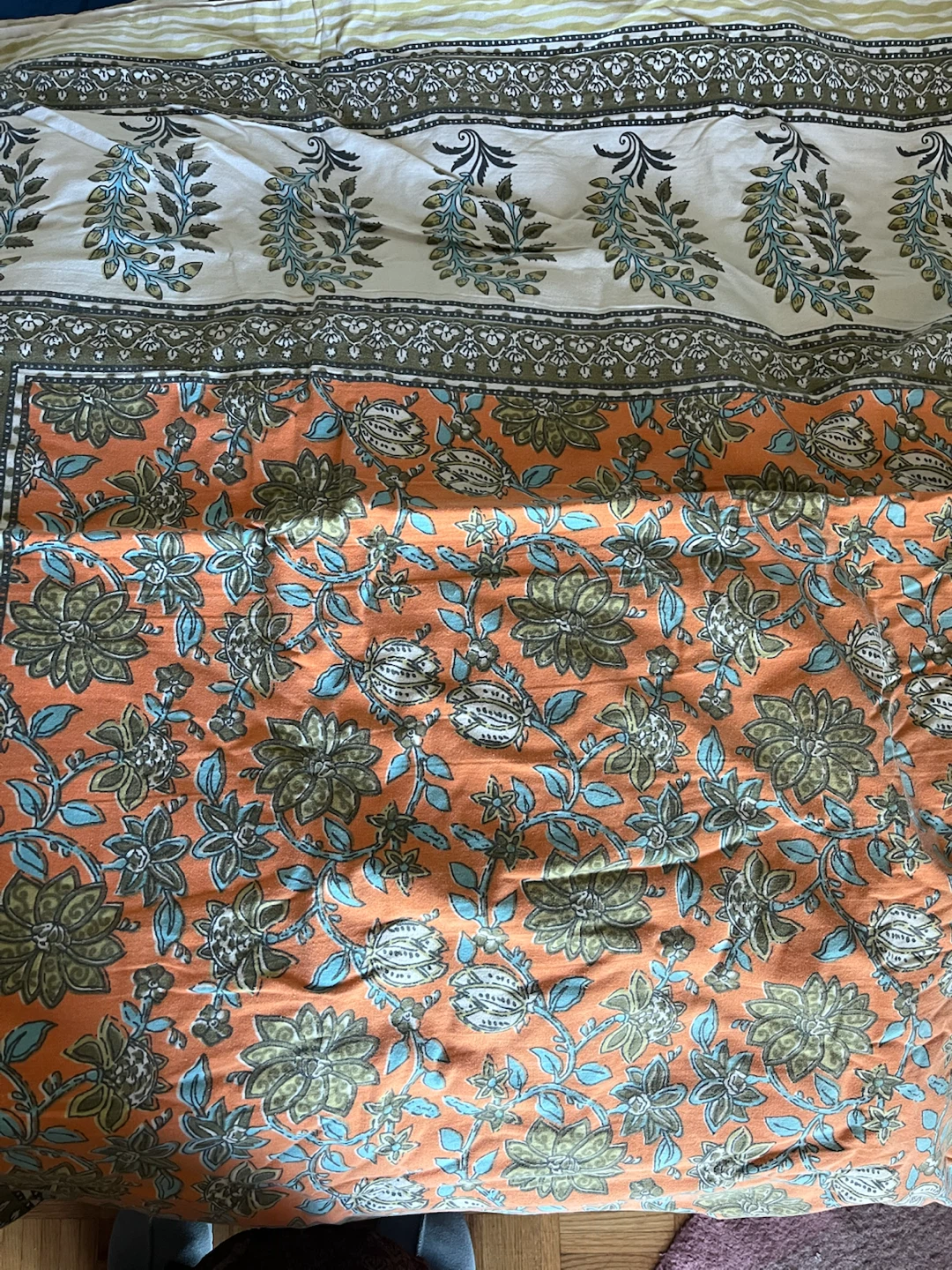 Floral Print Cotton Bed Sheet