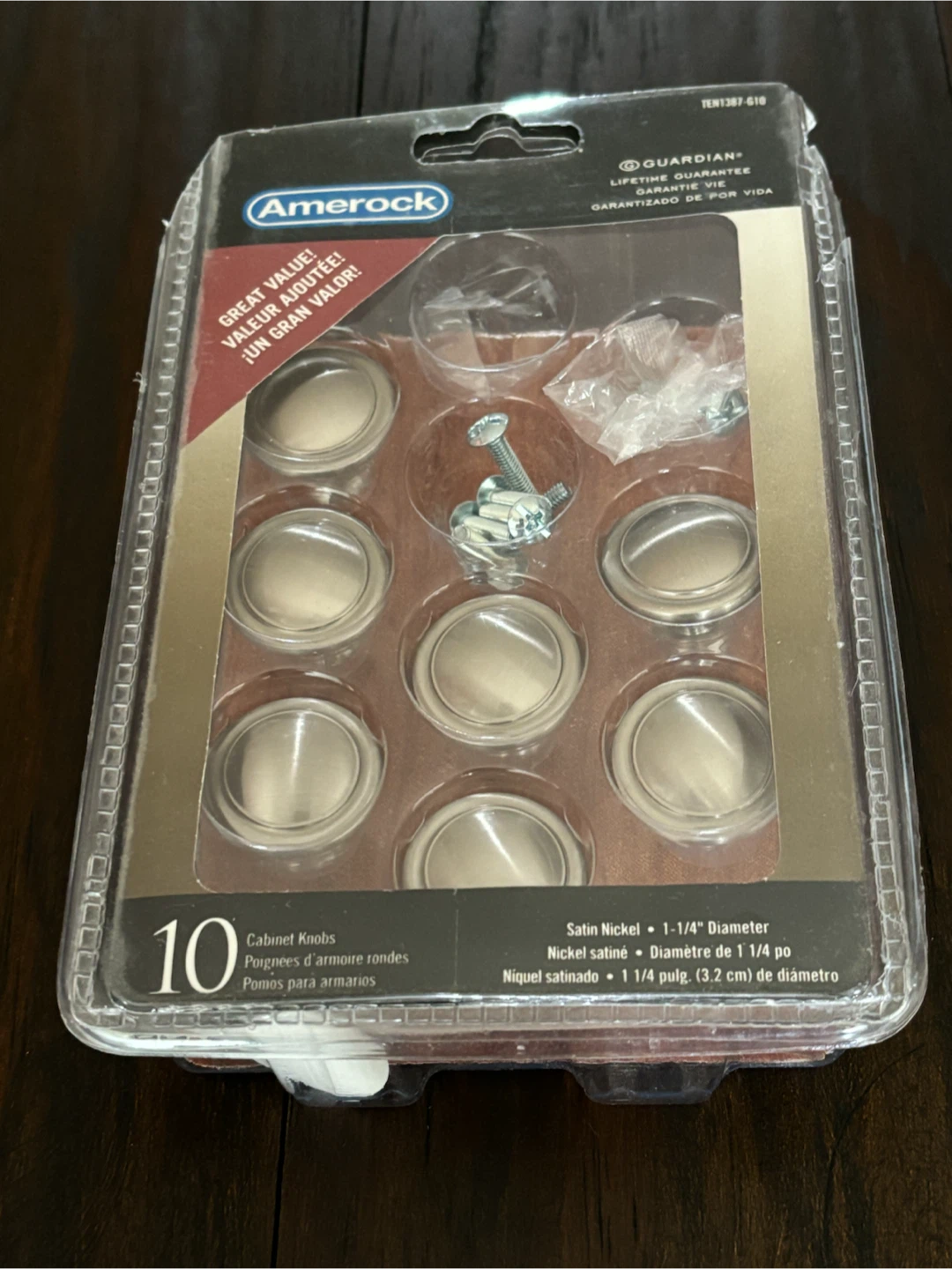Amerock Guardian Cabinet Knobs, Lot of 18