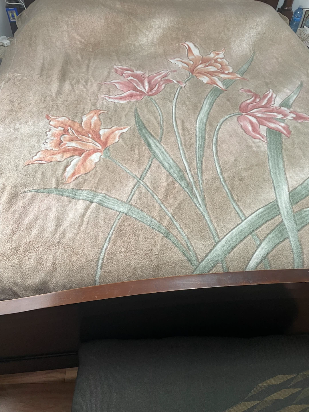 Floral Plush Blanket/ king - photo 3