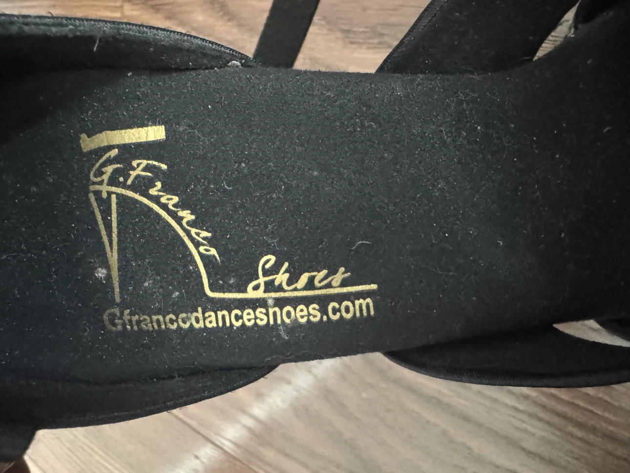 🖤 G. Franco Black Salsa Stiletto Dance Shoes – Size 6 - photo 4