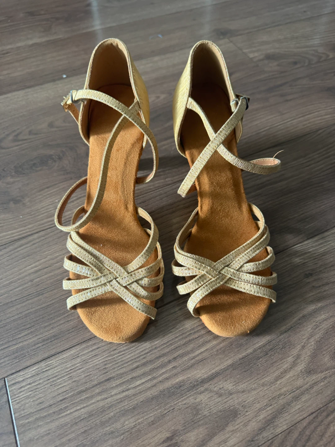 💃 Brand-New Tan Salsa Dance Shoes – Size 9 - photo 2