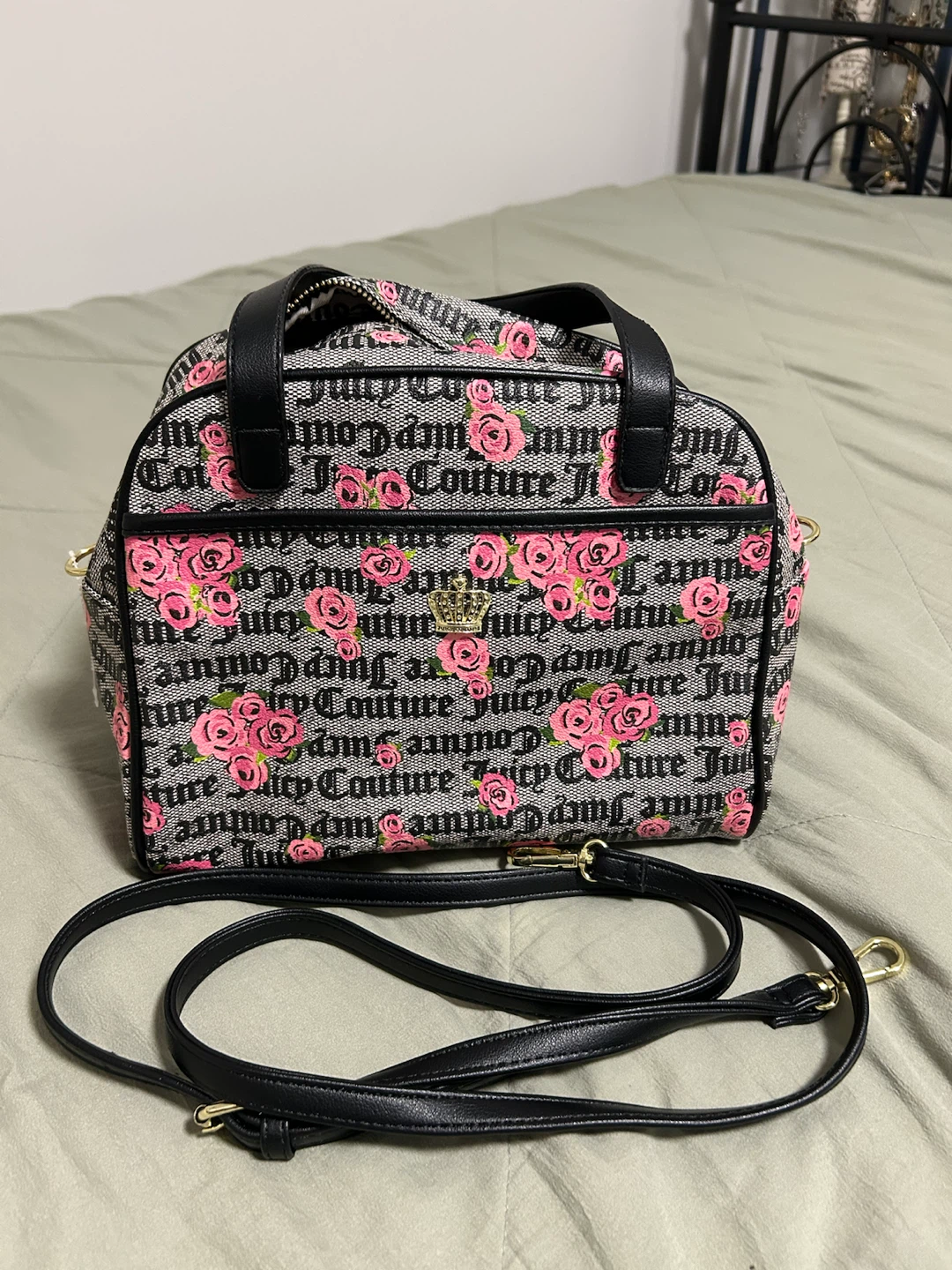 Juicy Couture Floral Print Satchel Bag
