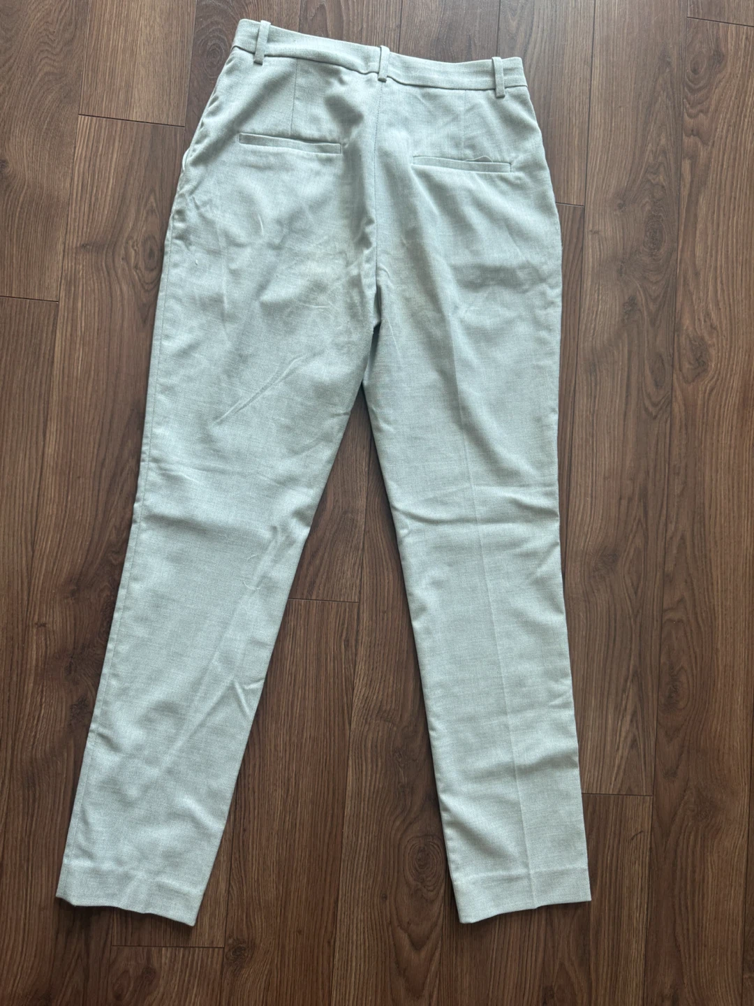 🤍 H&M Light Grey Straight-Leg Casual Pants – Size 4 - photo 2