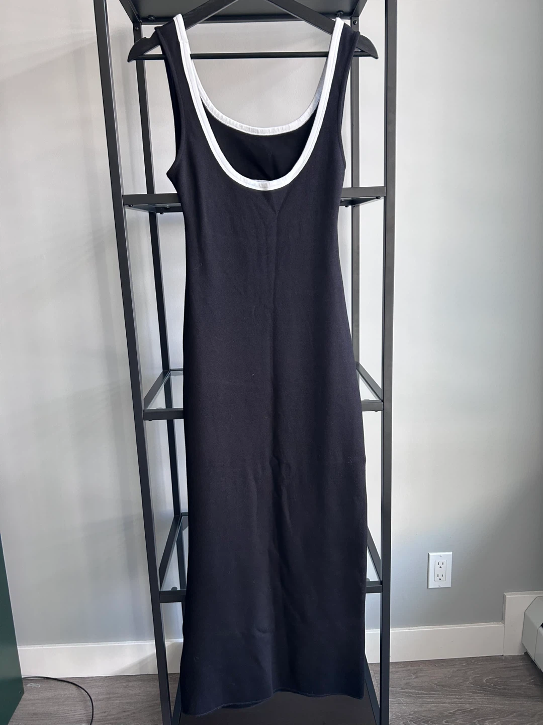 H&M Black & White Cut-out Maxi Dress Size S - photo 2